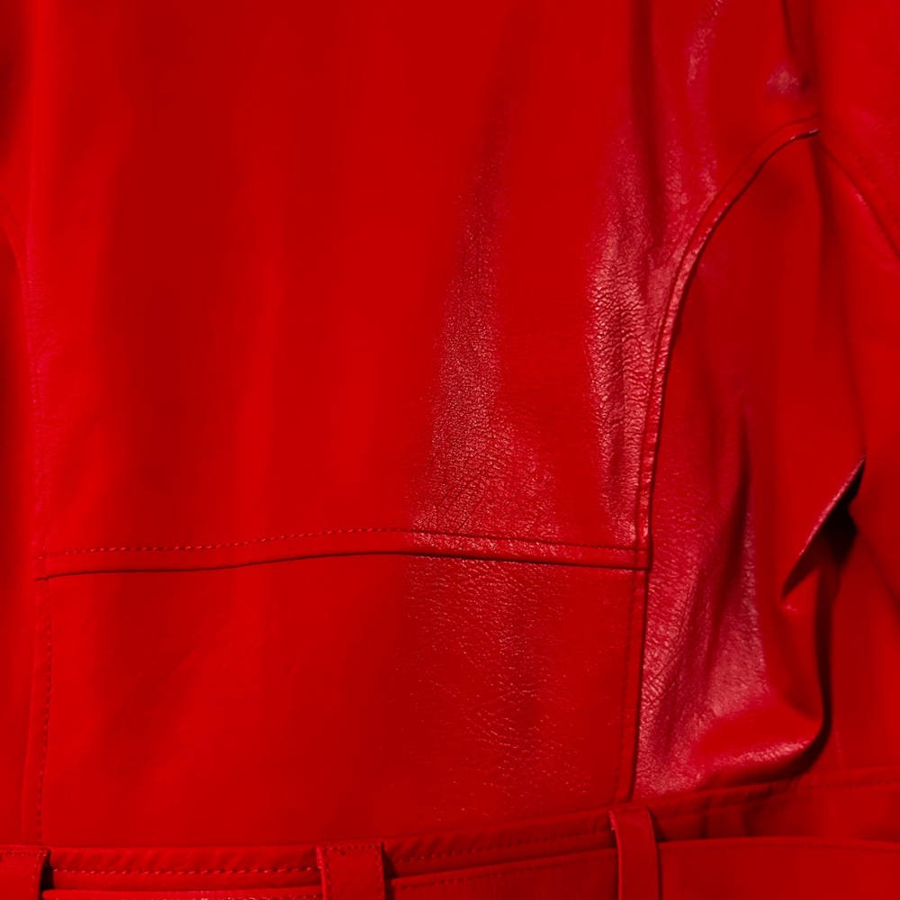 NWT Cinq a Sept red leather jacket size medium - Picture 7 of 7